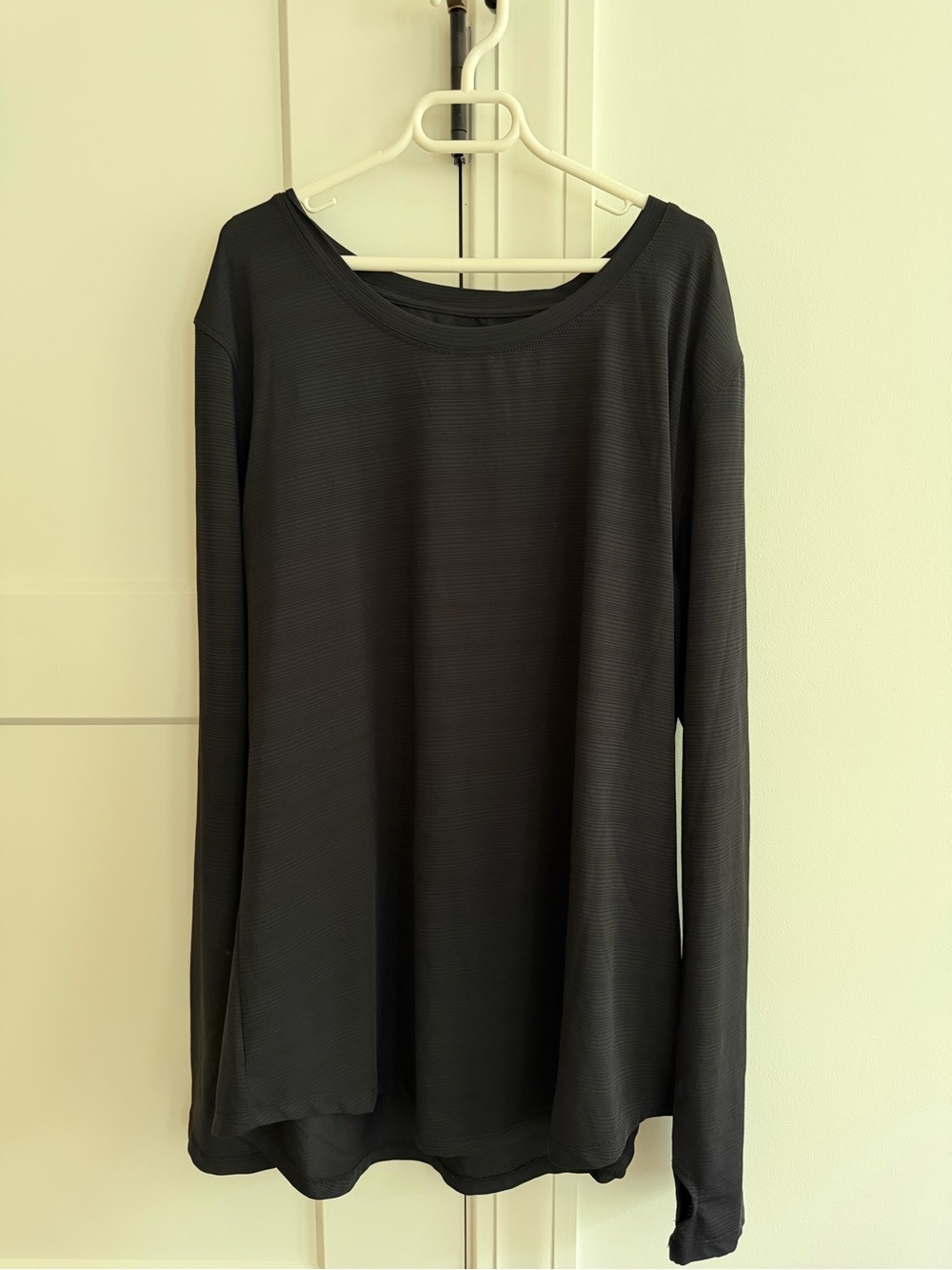 ZYIA Long-Sleeve Crewneck Top - Black